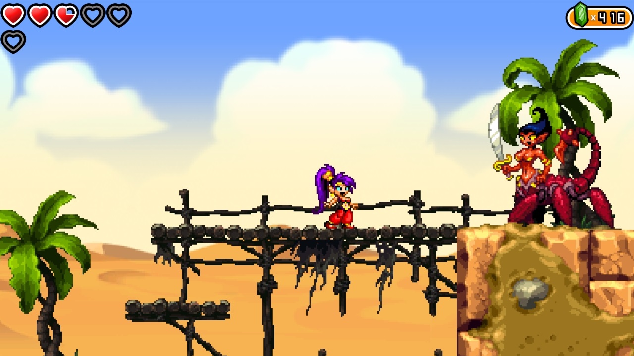 Shantae and the Pirate's Curse Postupne sa muste vylepova, aby ste obstli proti silnejm nepriateom.