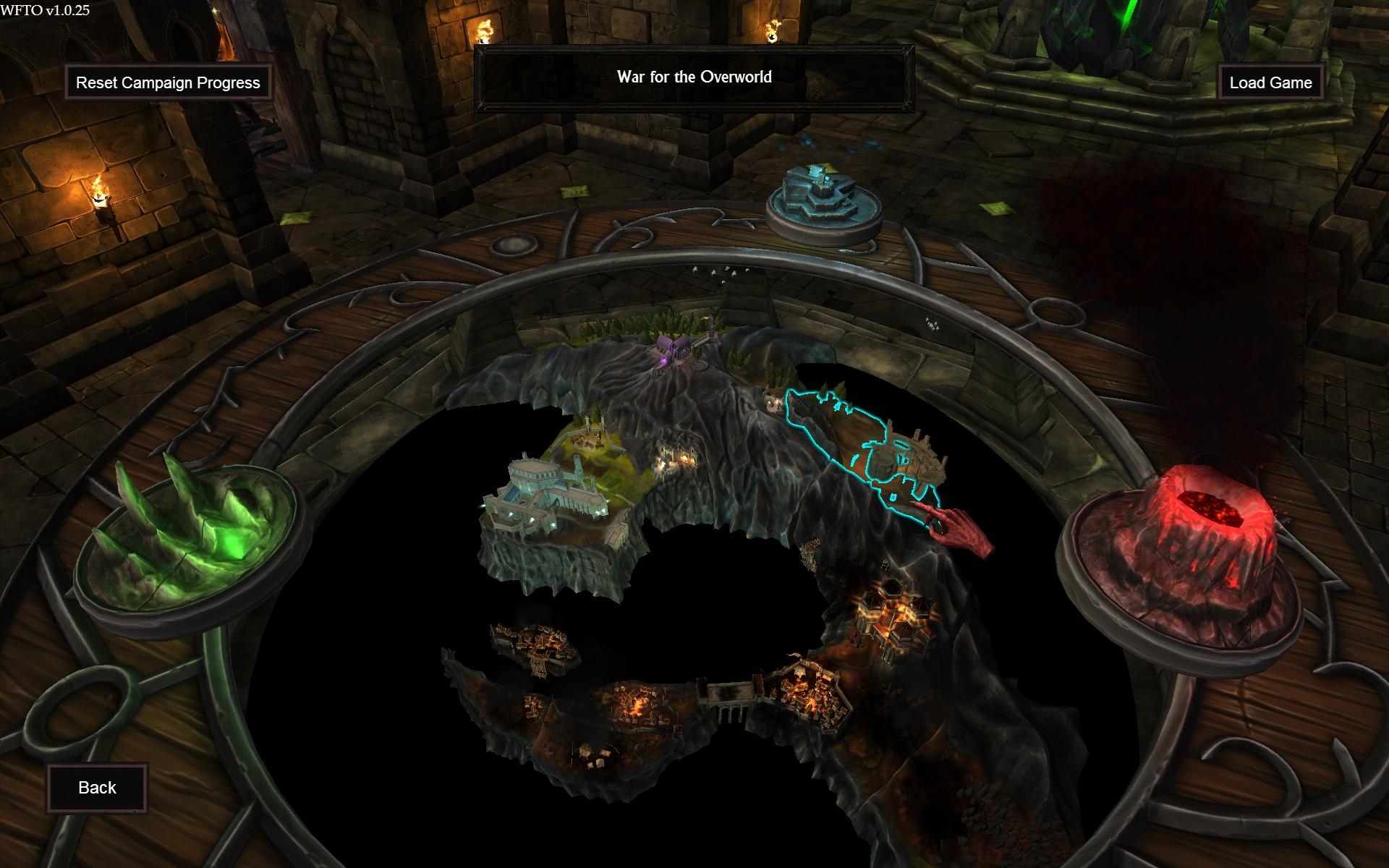 War for The Overworld Mapa aenia je jednou z mnohch vec, ktor npadne pripomnaj Dungeon Keepera.