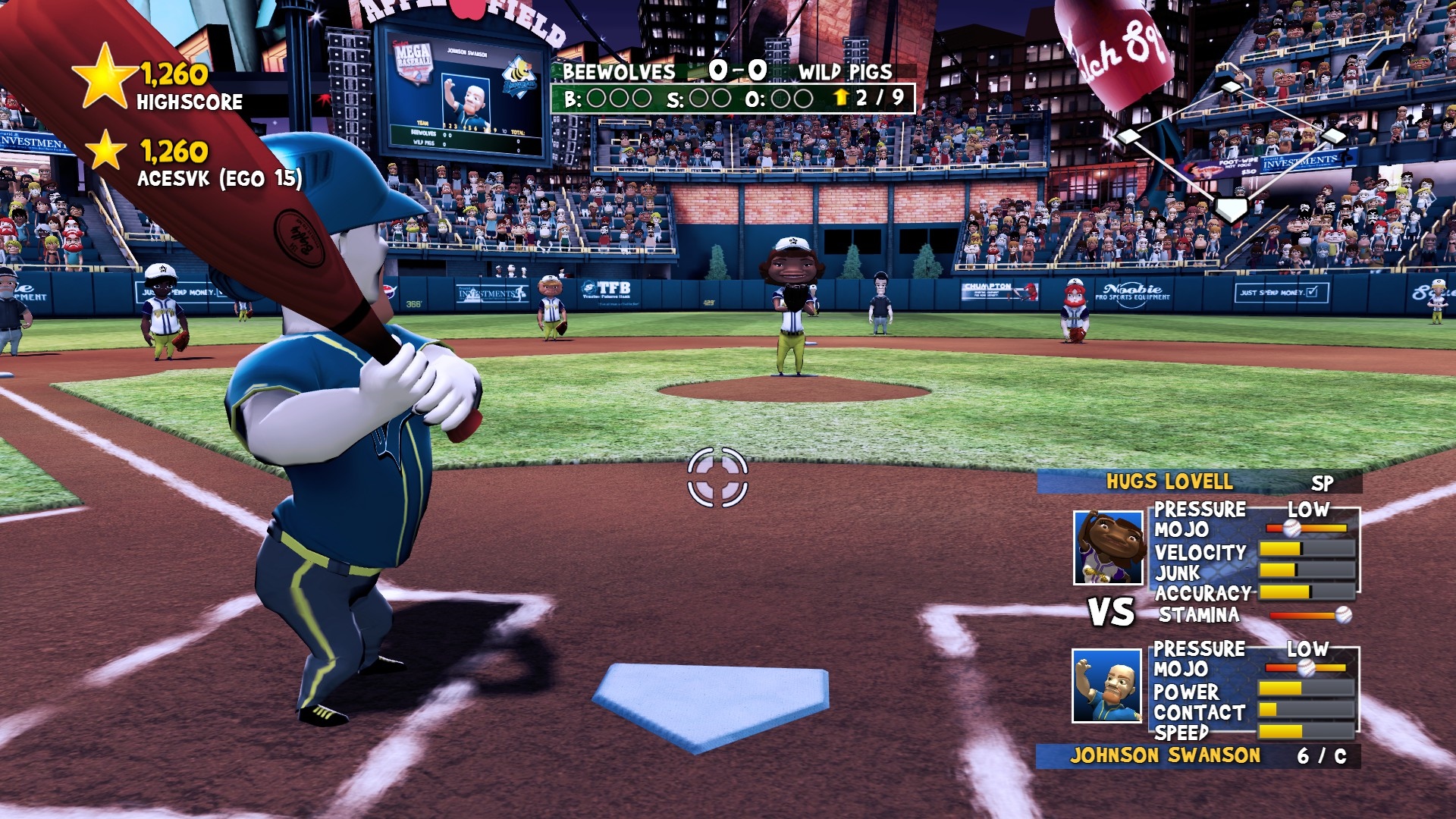 Super Mega Baseball: Extra Innings tl odpalu si muste dopredu dobre premyslie.