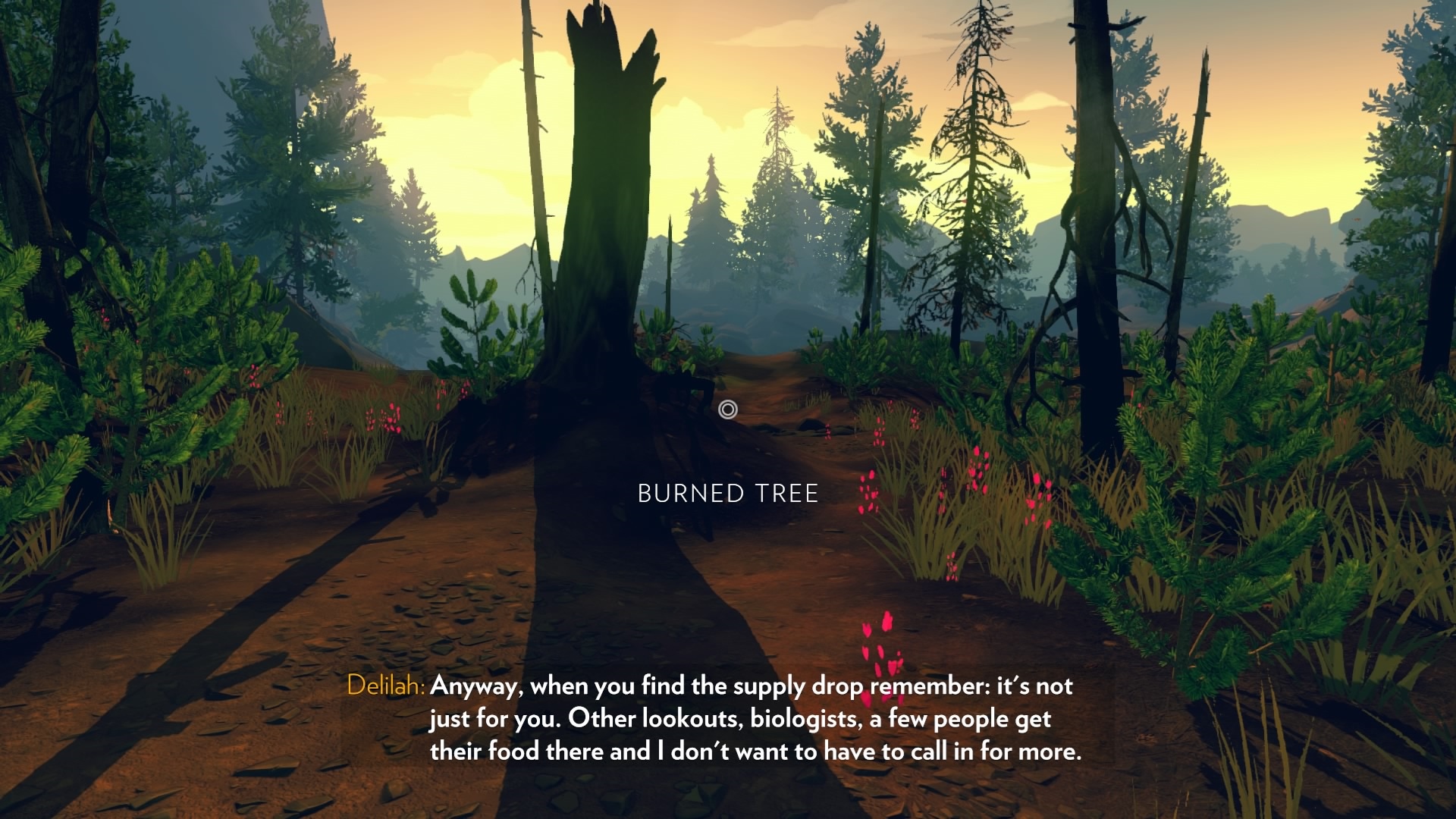 Firewatch Obas sa stane, e vm obrazovka hr vetkmi farbami: teraz paradoxne na mieste, kde kedysi vyhorel les.