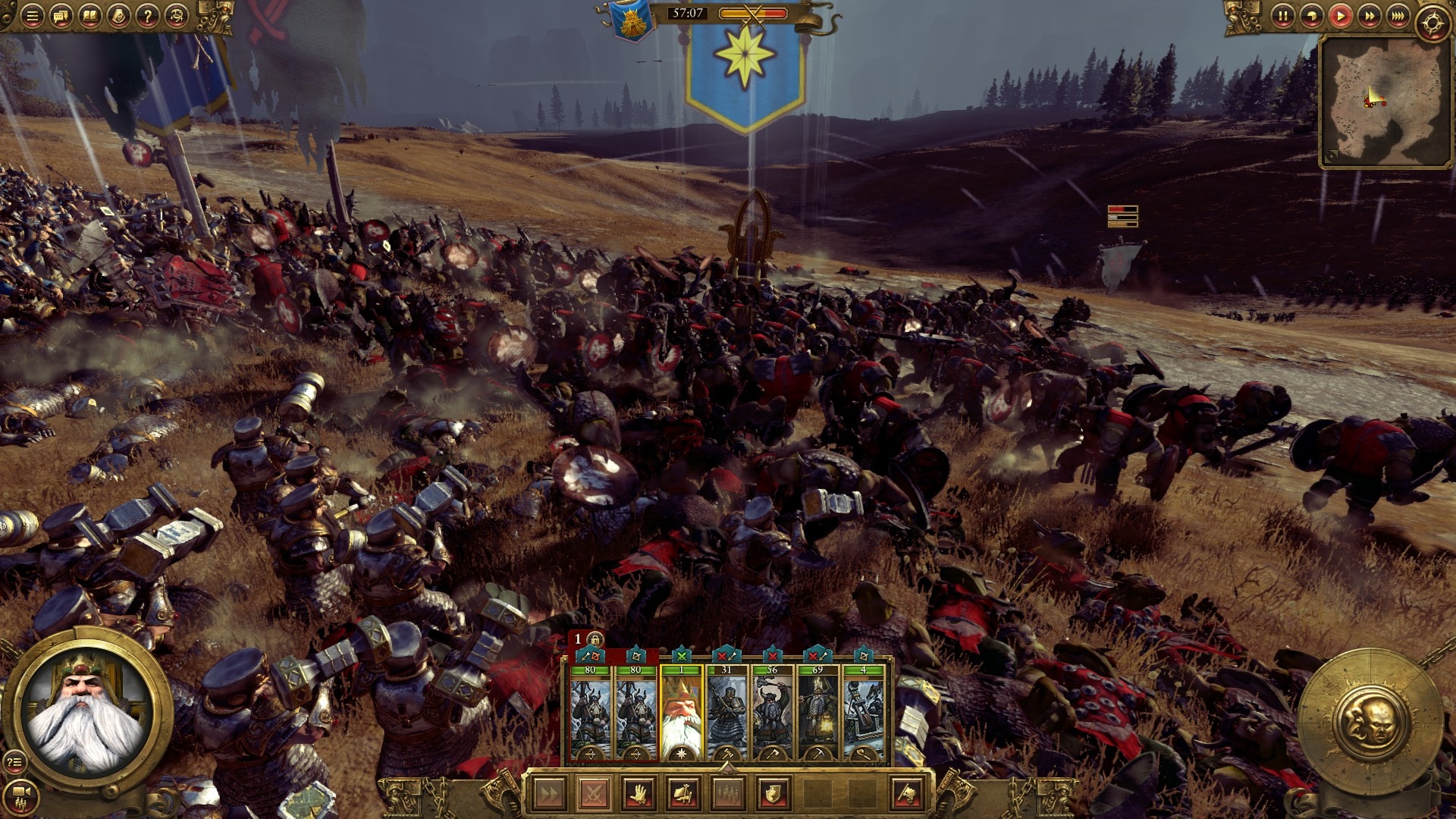 Total War: Warhammer Trpaslci s siln bojovnci, zaen aj orkov.