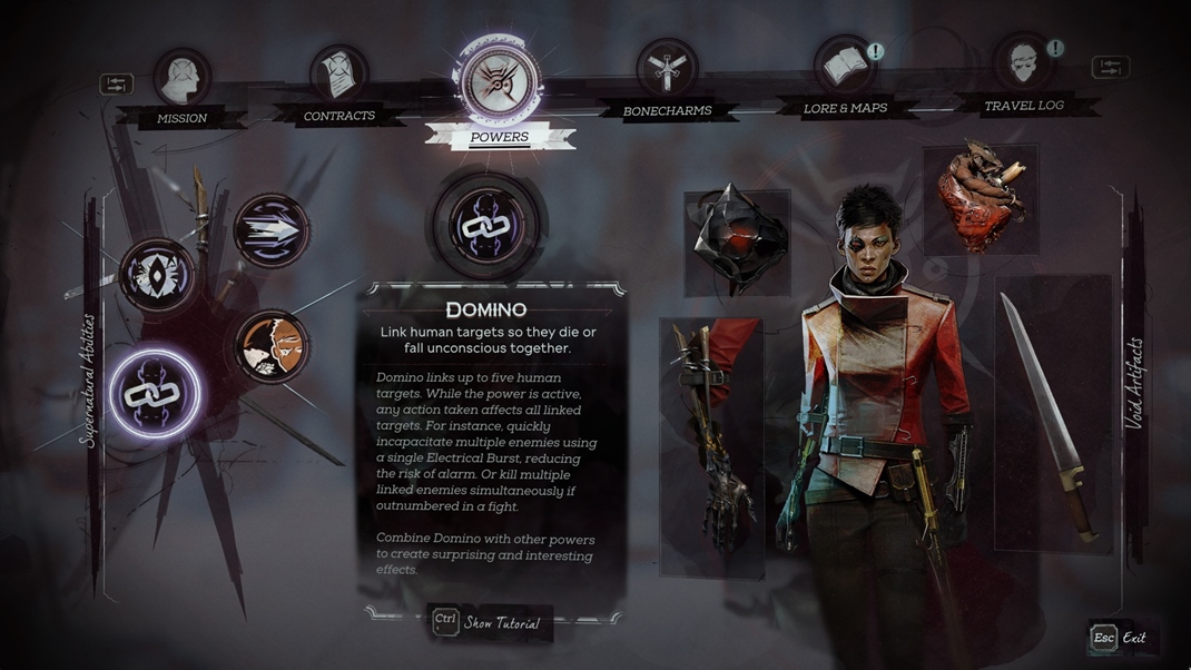 Dishonored: Death of the Outsider V Original game plus s nov schopnosti nahraden silami z Dishonored 2.