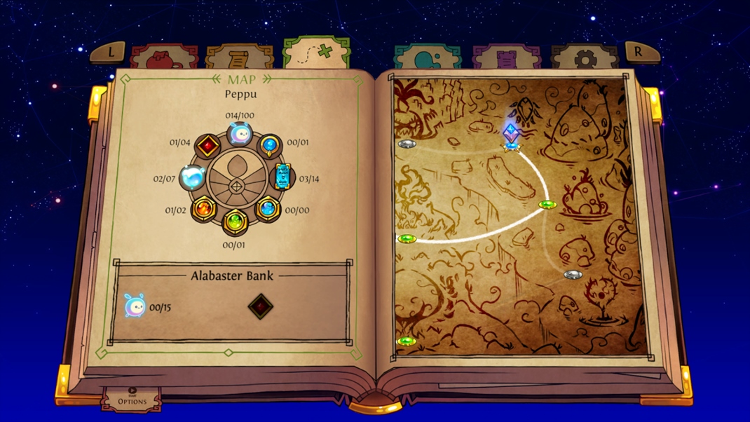 Pankapu: The Dreamkeeper V leveloch sa mete vybra viacermi cestami a ani prechod po mape nie je linerny.