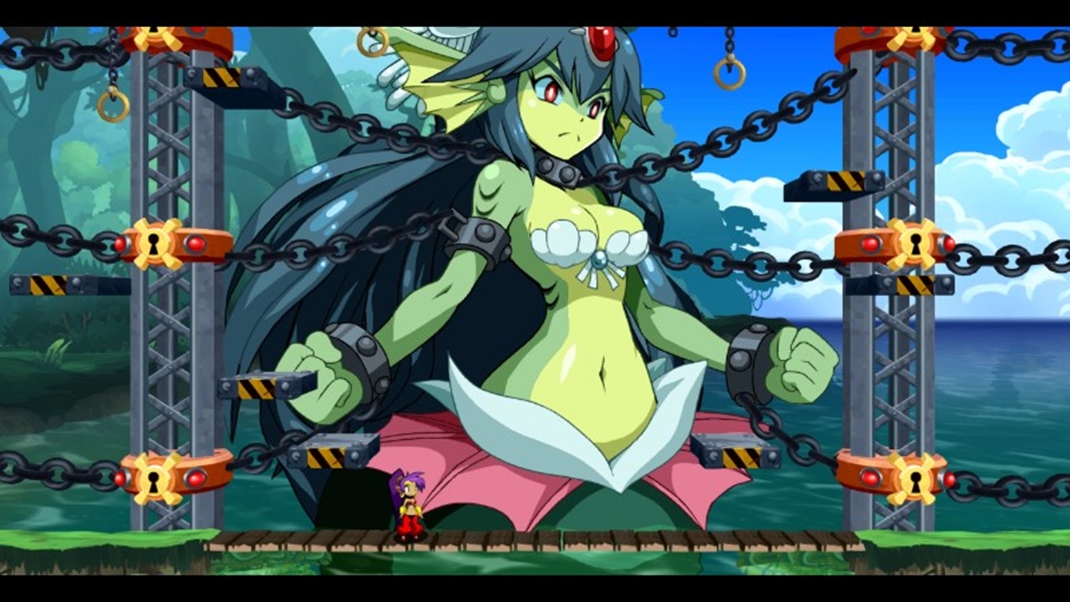 Shantae: Half-Genie Hero Sboje s bossmi s npadit.