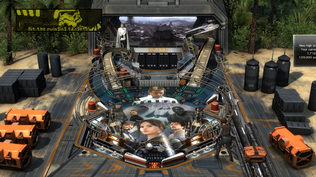 Pinball FX2 - Star Wars: Rogue One Horn strana stola sa men v zvislosti od prekonania rzneho potu bodov, priom ponka prleitosti nahra ete viac