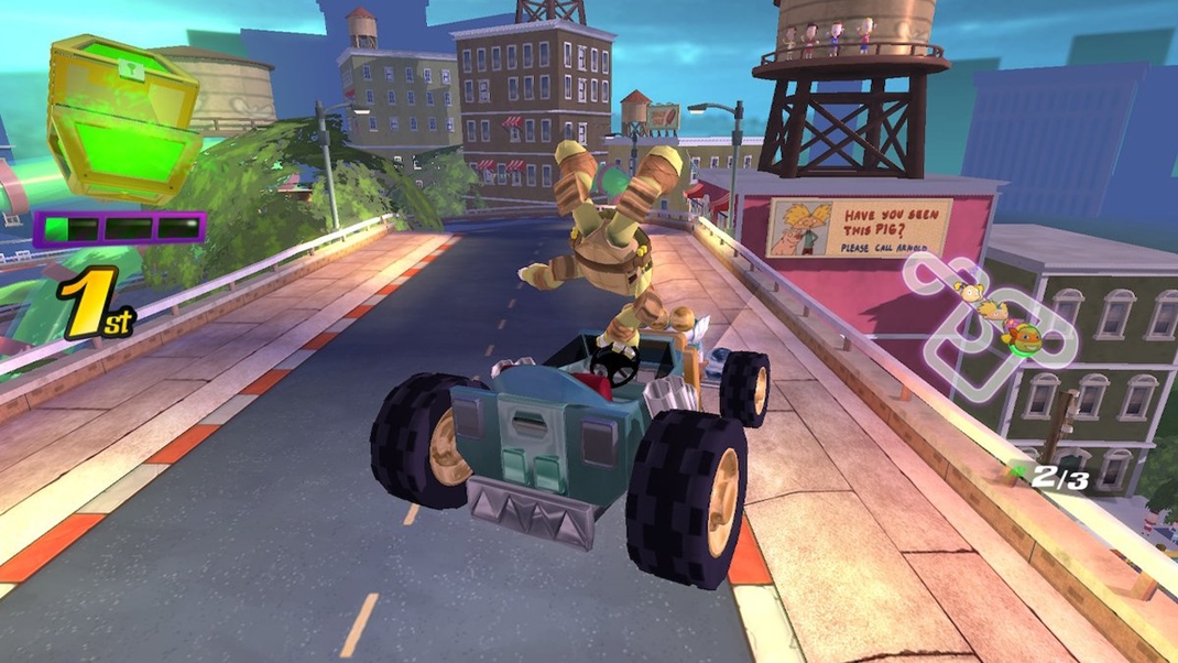 Nickelodeon Kart Racers Medzi vrcholy hernch animci patria takto triky.