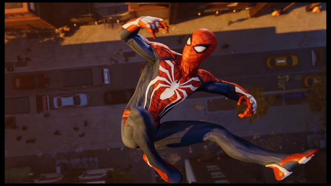 Marvel's Spider-Man Prv momenty s novm oblekom s zvldnut vo filmovom tle.