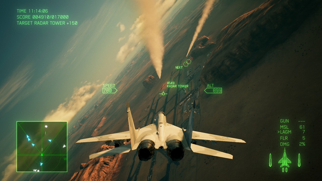 Ace Combat 7: Skies Unknown Takto vyzer tok na pozemn ciele.