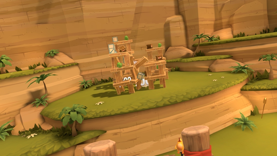Angry Birds: Isle of Pigs (VR) Kontrukcie bud rzne, nebude chba drevo a ani dynamit.