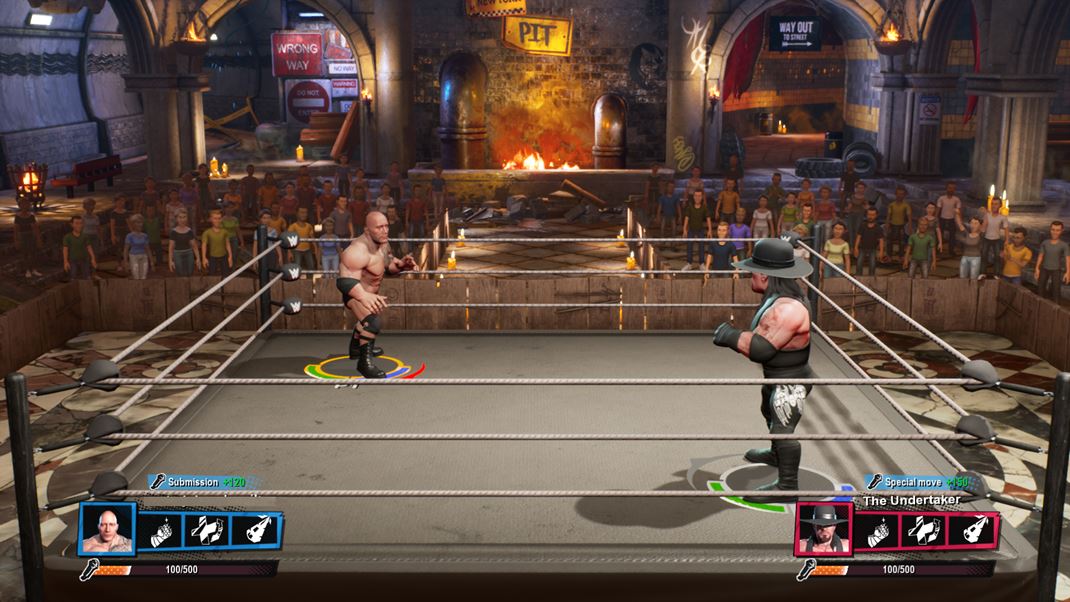 WWE 2K Battlegrounds ak na vs asi 70 bojovnkov, kde nechbaj znme tvre.