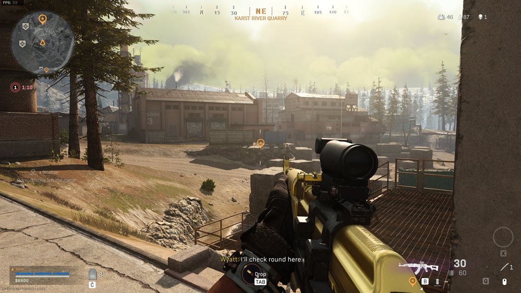 Call of Duty: Warzone Od mapy akajte hustejiu zstavbu.