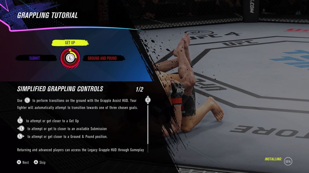 EA Sports UFC 4 Nov systm zjednoduuje boje na zemi.
