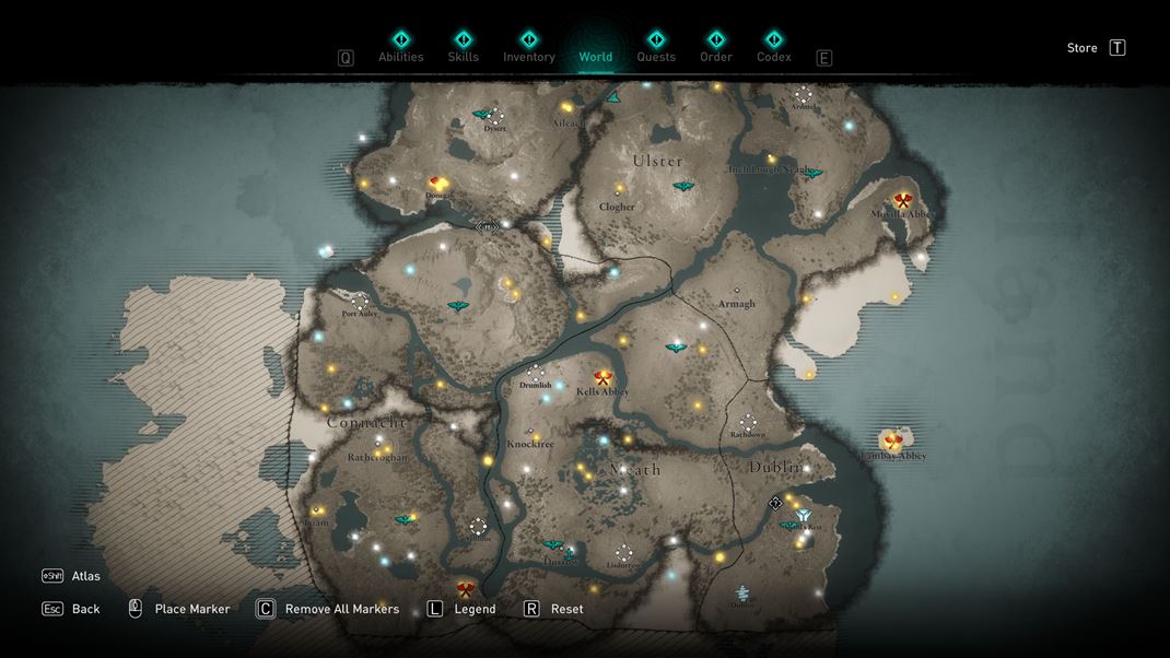 Assassin's Creed Valhalla: Wrath of the Druids rsko m pribline tretinov mapu oproti Anglicku, stle je vak dostatone vek.