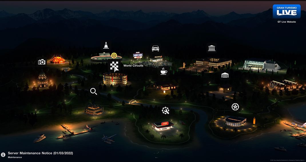 Gran Turismo 7 World Map bude pre vs akmsi HUBom a dokte sa aj dynamickho nasvietenia dotvrajceho atmosfru