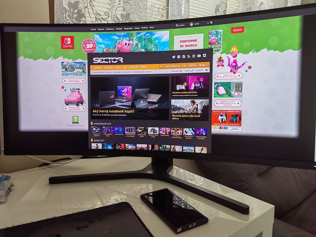 Xiaomi Curved gaming monitor 34'' Monitor je na hranie pardny, aj ke na prcu a browsovanie internetu u nemus by idelny.