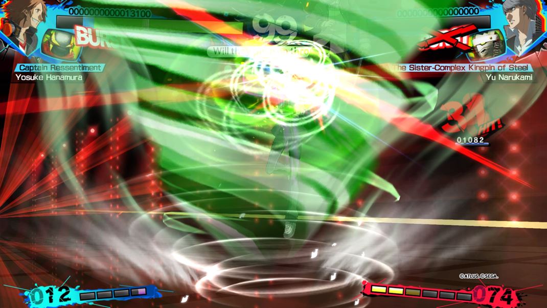 Persona 4 Arena Ultimax Niektor toky zaber aj cel obrazovku