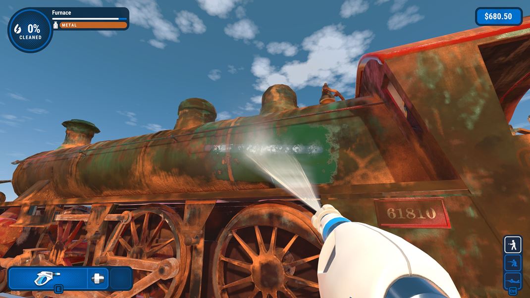 Powerwash Simulator Hra ponkne 40 scenri, jednou z nich bude aj istenie starej lokomotvy.