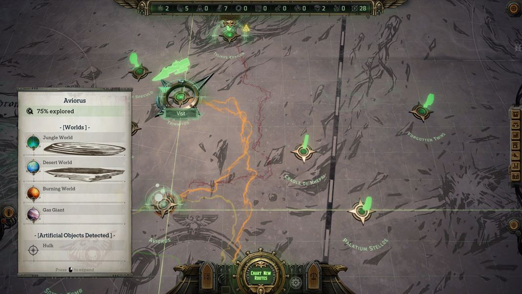 Warhammer 40,000: Rogue Trader Objavovanie novch svetov, plant a kultr sa zana na tejto mape.