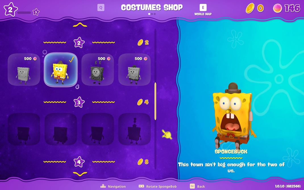 SpongeBob SquarePants: The Cosmic Shake No kto by si nezakpil rozkon outfity pre fiktvneho podmorskho tvora?