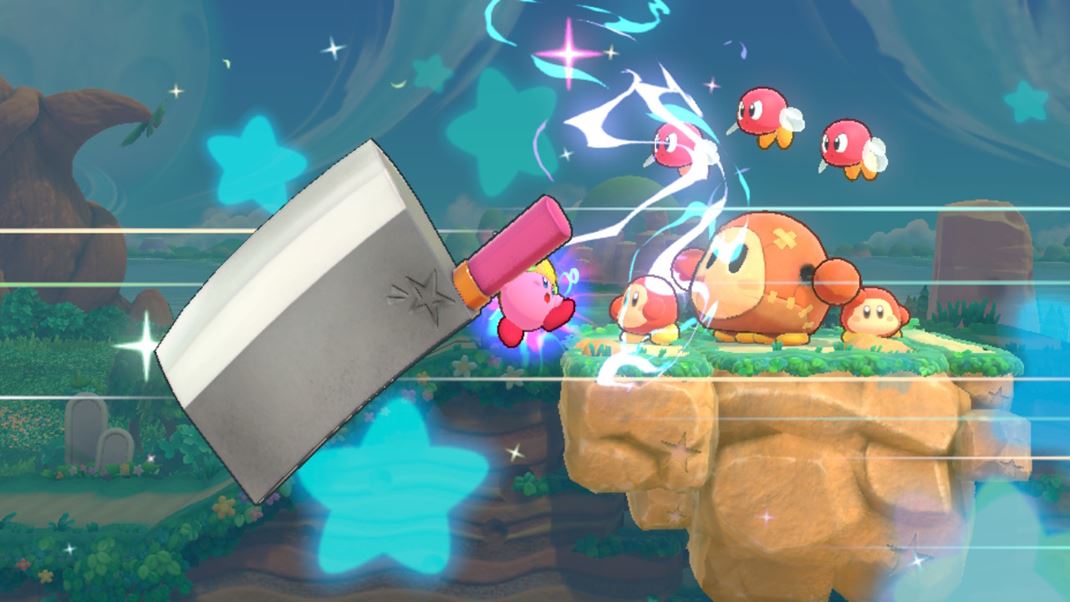 Kirby's Return to Dream Land Deluxe Kirby sa s nepriatemi nemazn a na to mu sli kopa rznych schopnost