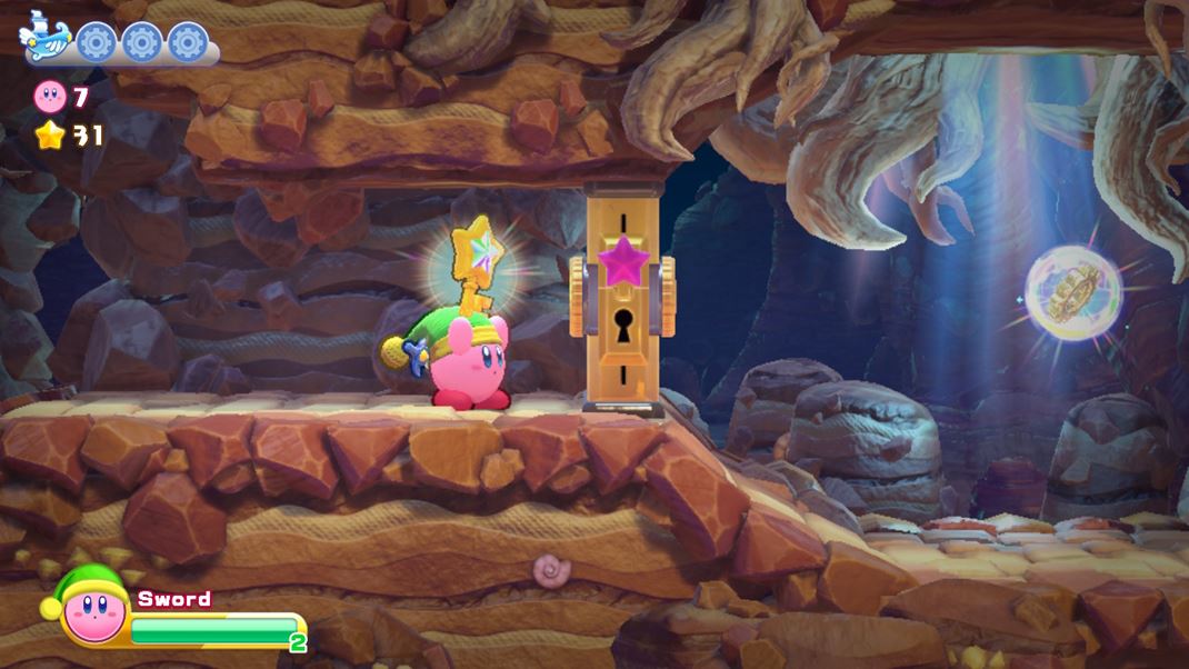 Kirby's Return to Dream Land Deluxe Hra je pln rznych skrytch miestnost