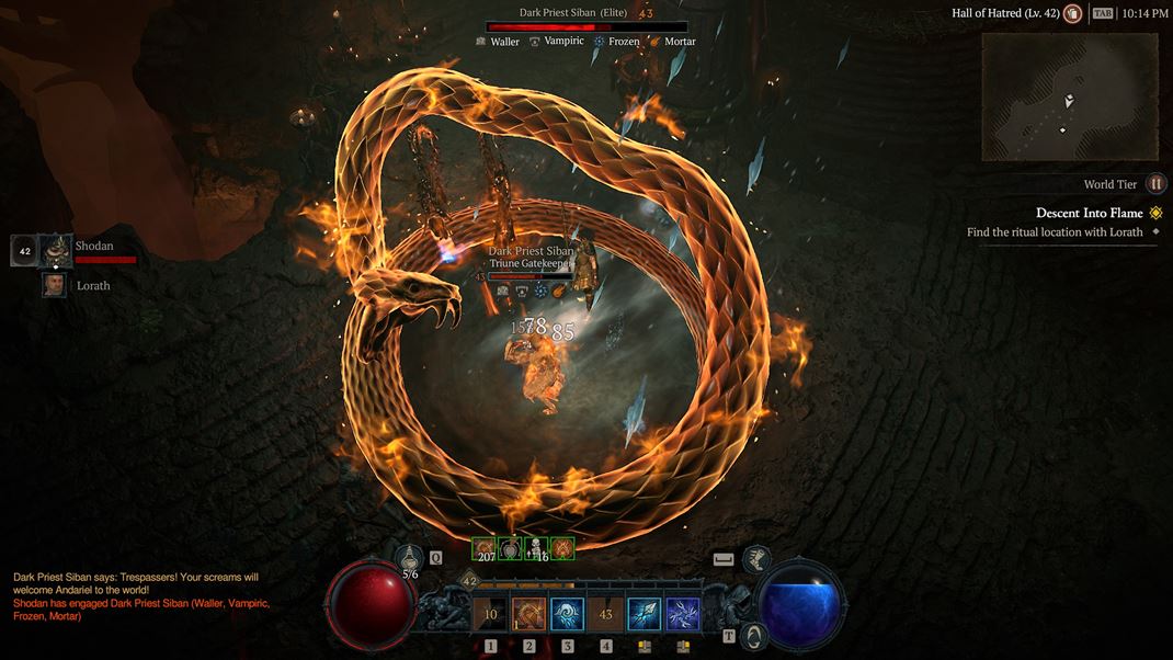 Diablo IV Pardne ultimtne kzlo s ohnivm hadom.