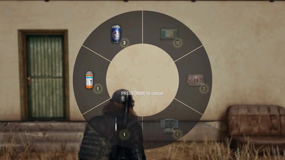PUBG ukazuje Wheel menu