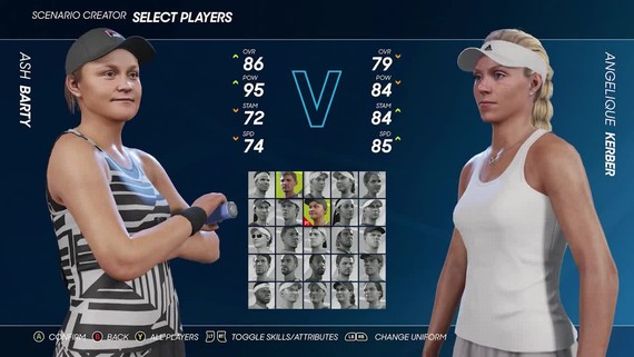 AO Tennis 2 predstavuje možnosti svojho editora