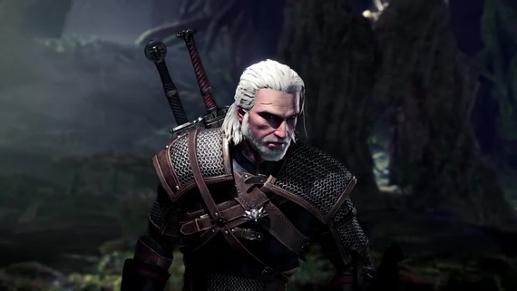 Geralt už loví monštrá v Monster Hunter: World