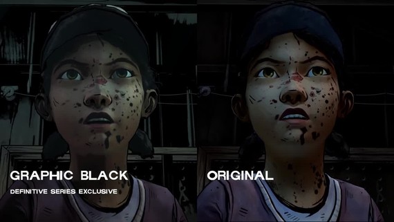 Walking Dead: Definitive series ukazuje Graphic Black vizuálny režim