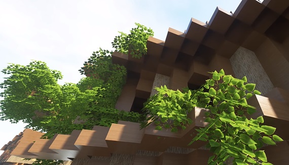 Ukážka Minecraftu s raytracingom, realistickými textúrami a Seus PTGI E7.1