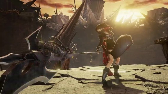 Code Vein ukazuje zbraň Halberd