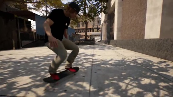 Session už si užíva akčnú jazdu na skateboarde