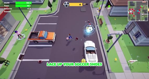 V Soccer Adventures sa zaal atypick sboj s futbalovou loptou