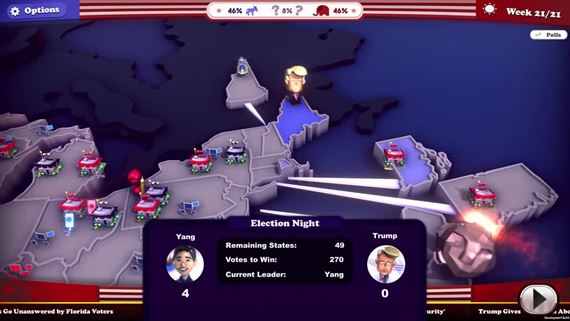 The Political Machine 2020 m svojho kandidta na prezidenta