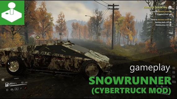 Uk�ka Cybertruck modu pre Snowrunner 