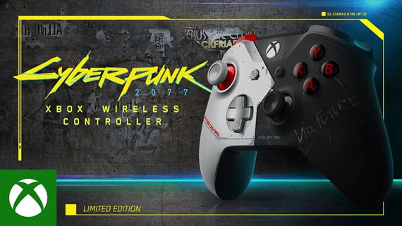 Bližší pohľad na Cyberpunk 2077 Xbox One gamepad