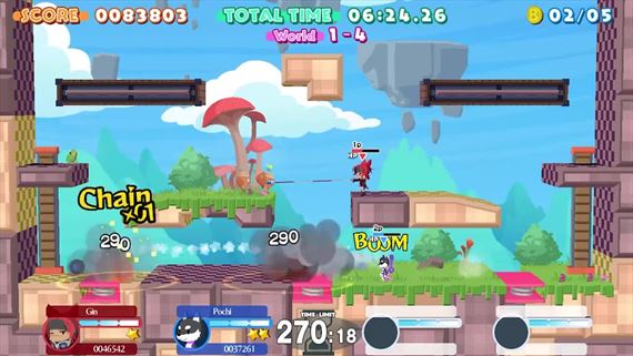 Umihara Kawase BaZooKa! postav proti sebe hrov v arne