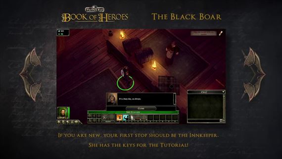 The Dark Eye: Book of Heroes ukazuje ponuku v hostinci Black Boar