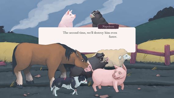 Orwell's Animal Farm rozpúta revolúciu zvierat