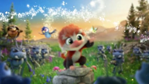 Tamarin ukazuje roztomilého opičiaka v akčných scénach