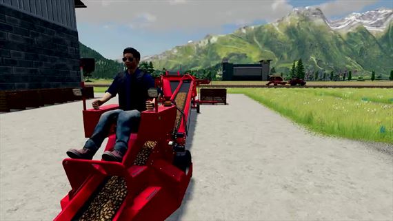 Farming Simulator 19 zbiera zemiaky s GRIMME prídavkom