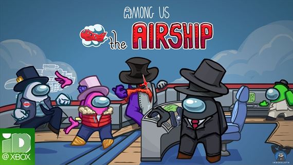 Among Us bliie ukzalo Airship mapu