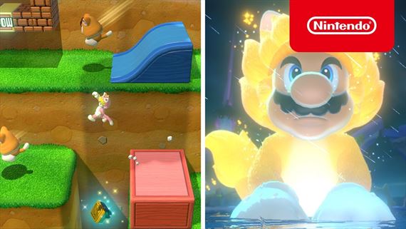 Super Mario 3D World + Bowser's Fury ukazuje power-upy