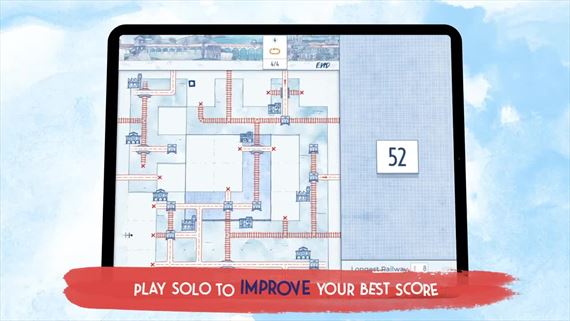 Railroad Ink Challenge skladá železnice a hádže kockami