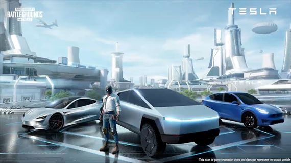 Tesla prila do PUBG Mobile