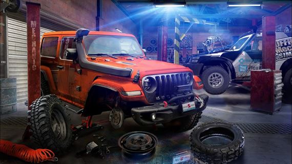 Offroad Mechanic Simulator sa drsnej trasy neboj a auto si oprav