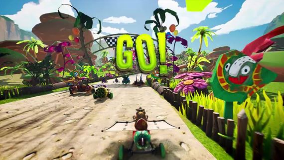 Gigantosaurus Dino Kart predvdza jazdu v praveku