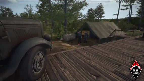 Tank Squad ukazuje scénu s miestom na opravu techniky