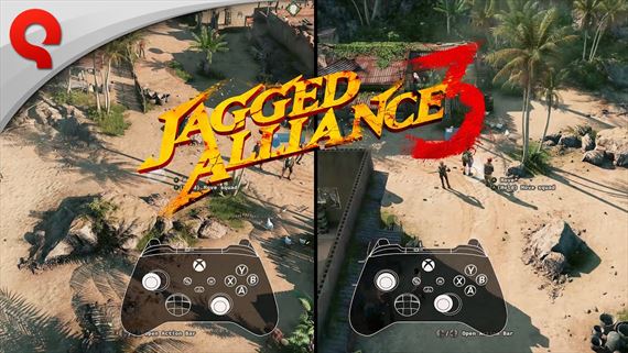 Jagged Alliance 3 ukazuje ovládanie na gamepade